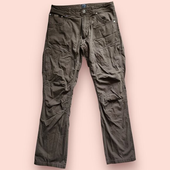 KÜHL Men's (or Women's) hiking mountain Outdoor Cargo Pants Olive size 32x32 - Picture 1 of 3